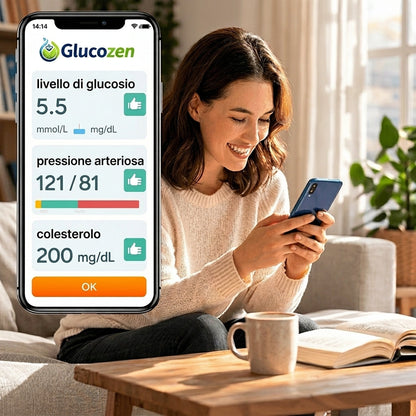 GlucoZen™ | Monitoraggio intelligente 3 in 1 per il tuo comfort quotidiano